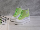 ZUZA OLD ROCK HIGH TOP CHUNKY PLATFORM CASUAL CANVAS SNEAKER - boopdo