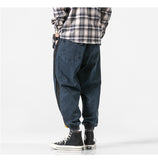 DINOLA YINKU HOUSE CHIPAI WASHED DENIM JEAN JOGGER PANTS - boopdo