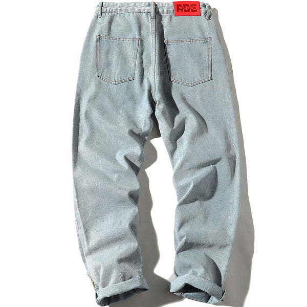 ZAWELL ROYDA MIHDAJ DENIM JEAN CASUAL TRACK PANTS - boopdo