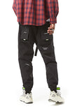 YOPPO EVOLUA MULTI POCKET TAPERED SWEATPANTS IN BLACK - boopdo