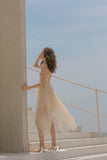 SINCE THEN EMBROIDERED TOP TULLE DRESS IN CREAM - boopdo