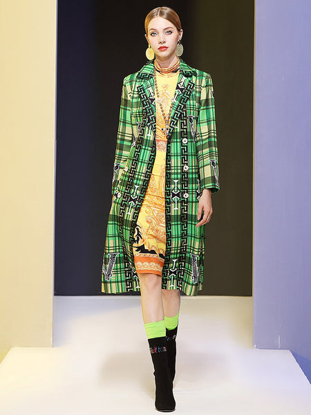 ALICE TRENCH COAT IN MIXED CHECK - boopdo