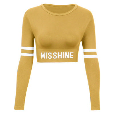 BOOPDO LOLI DESIGN MISSHINE PRINT LONG SLEEVE CROP TOP - boopdo