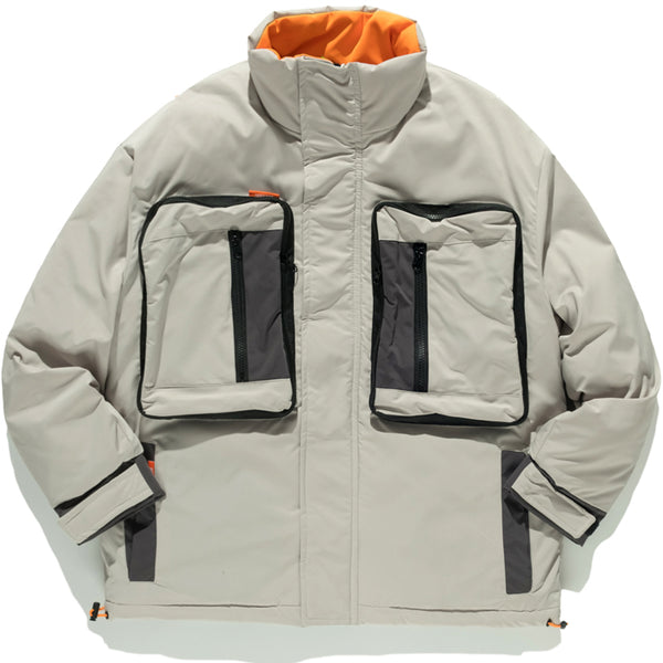 ALPINE HIGH NECK PADDED JACKET WITH FUNCTIONAL POCKETS - boopdo