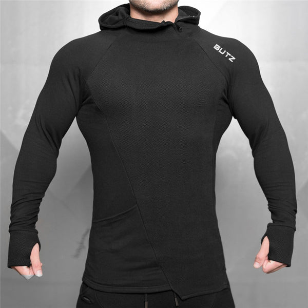 MUSCLE DOGGIE VEUCS FITNESS TRAINING SLIM HOODIE SWEATSHIRT - boopdo