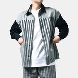 DISQUIT ACEREAPER STRIPED THIN COAT DESIGN SHIRT - boopdo