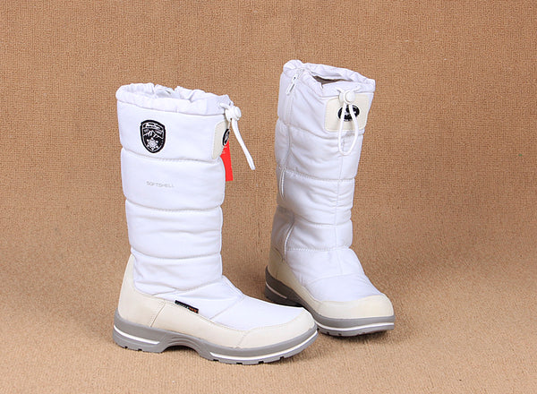 AMERICAN CLUB SOFT SHELL WATERPROOF OUTDOOR SNOW BOOTS IN WHITE - boopdo