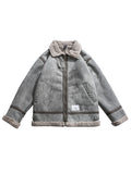 GANJA DUMPOLA FLEECE COLLAR VELVET JACKET - boopdo