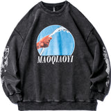 MAOQIAOYI DRAGON RETRO OLD FASHION CREW NECK SWEATSHIRT - boopdo