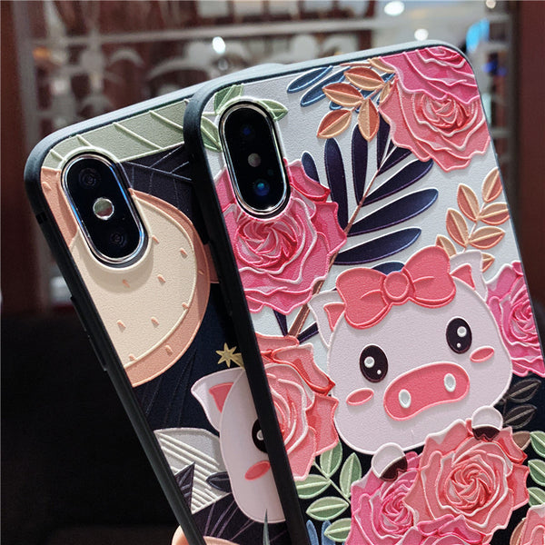 CUTIE PIGS BOOPDO DESIGN FRAME WORK APPLE IPHONE CASES - boopdo