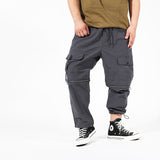 THE ORANGE MAX UNIQKO PLUS SIZE URBAN CLOTHING KNEE ZIPPER CARGO SWEATPANTS - boopdo