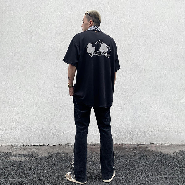 EVIL DOOR GAMBLER BASEBALL COACH SHORT SLEEVED JERSEY T SHIRT - boopdo