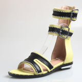 PROVA PERFETTO HUFFO WOFO OPEN TOE HIGH TOP ROMAN SANDALS - boopdo