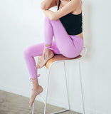 UIMIO YOGA LEGGINGS WITH TIE ANKLE DETAIL IN PINK - boopdo