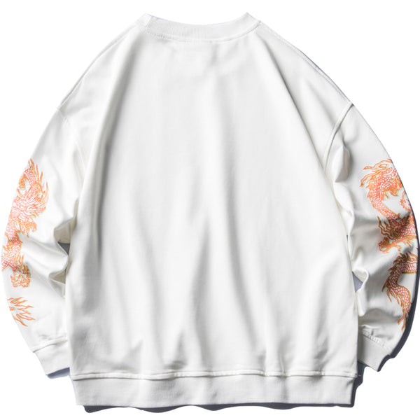 MAOQIAOYI DRAGON RETRO OLD FASHION CREW NECK SWEATSHIRT - boopdo