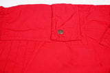 REBOPLIX KARAOKE DENIM STYLE CARGO PANTS IN RED - boopdo