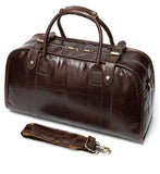 ZEFAN KANGA RUGGED HANDMADE LEATHER DIAGONAL LUGGAGE TRAVEL BAG - boopdo