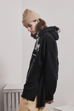 CROW COME PRINT ABOW LIFE STYLE HOODIE PULLOVER IN BLACK - boopdo