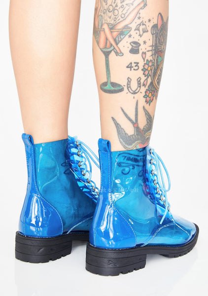 URBAN STYLE MARTINELA TRANSPARENT CASUAL BOOTS - boopdo