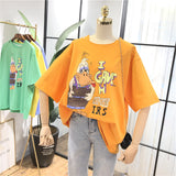 SIMDA CARTOON PRINT OVERSIZED T SHIRT - boopdo