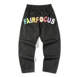 GUITY ALONA FAIR FOCUS GRAFFITI DENIM JEAN SWEATPANTS - boopdo