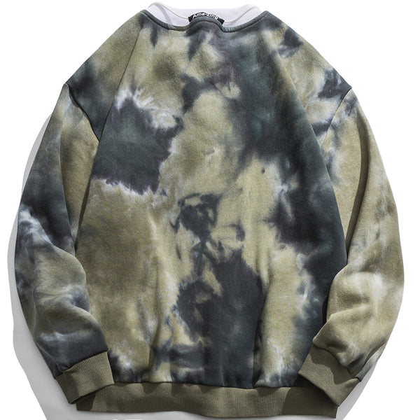 WEST EAST MUSTAZO TIE DYED CREW NECK PULLOVER - boopdo