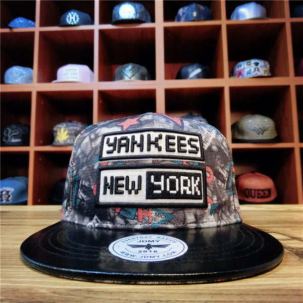 JDMY NEW YORK GRAFFITI DIGITAL PRINT BASEBALL SNAP CAPS - boopdo