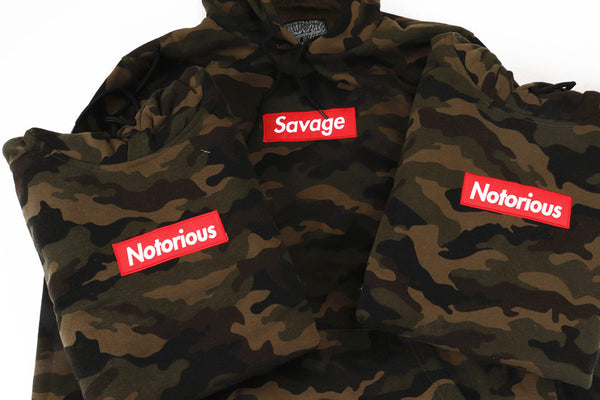 ZOMIC NOTORIOUS SAVAGE CASUAL HOODIE PULLOVER - boopdo