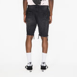 WANGZO DENGZO RIPPED WASHED DENIM JEAN SHORT PANTS - boopdo