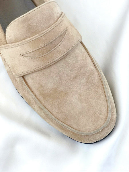 LUXE SEVEN DESIGN SUEDE LOAFERS WITH SQUARE TOE - boopdo