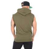 THE GYM NATION MUSCLE BROS WORKOUT SLEEVELESS HOODIE T SHIRTS - boopdo
