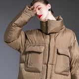 ARTKA KAYLIE KEER MID LENGTH HIGH NECK THICK DUCK DOWN JACKET - boopdo