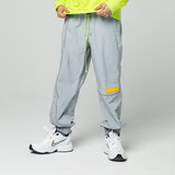 NFWYS ZAOBAMO HAMMER SHAPED STRIPED REFLECTIVE SWEATPANTS IN GRAY - boopdo
