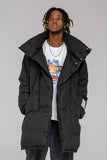 NFWYS HOLOGRAPHIC IRREGULAR STYLE HIGH NECK DUCK DOWN LONG JACKET - boopdo