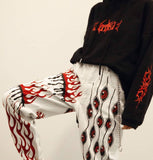 OBITUAR TOKYO ZOMBIE FLAME GRAFFITI CASUAL SWEATPANTS - boopdo