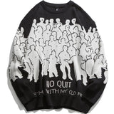 ADOZA CROWD SHADOW KNIT PULLOVER SWEATER - boopdo