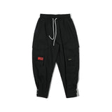 YOPPO EVOLUA MULTI POCKET TAPERED SWEATPANTS IN BLACK - boopdo