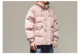 IVORY SWAGGER WOSHIHEC MULTI POCKET STREET CLOTHING HOODED JACKET - boopdo