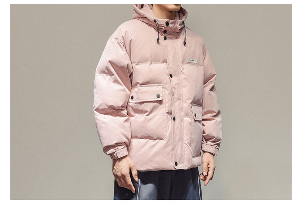 IVORY SWAGGER WOSHIHEC MULTI POCKET STREET CLOTHING HOODED JACKET - boopdo