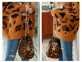 JAM PRINCESS LEOPARD PRINT DRAWSTRING BAG WITH EMBROIDERED - boopdo