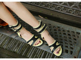 PROVA PERFETTO HUFFO WOFO OPEN TOE HIGH TOP ROMAN SANDALS - boopdo