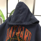 SIMDA HOODIE WITH HARVARD PRINT - boopdo