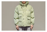 IVORY SWAGGER WOSHIHEC MULTI POCKET STREET CLOTHING HOODED JACKET - boopdo