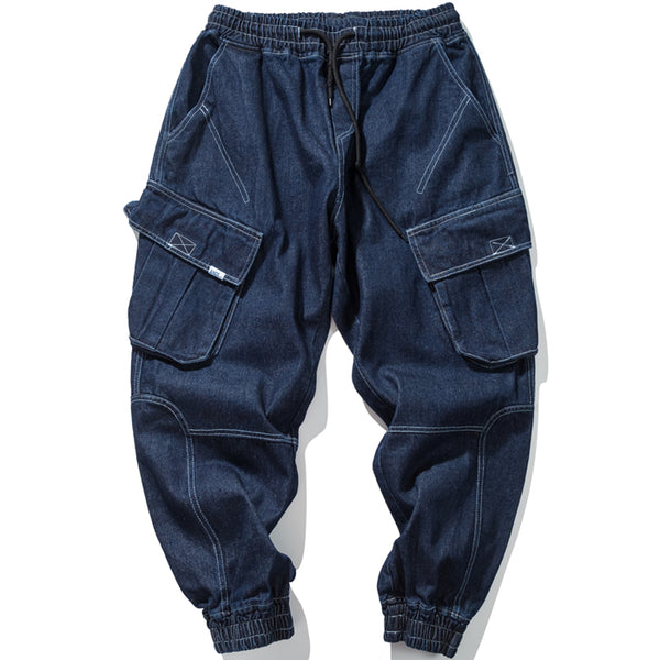 ZAWELL ROYDA MIHDAJ DENIM JEAN CASUAL TRACK PANTS - boopdo