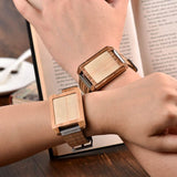 BOBO BIRD SQUARE WOODEN LED TOUCH SCREEN DISPLAY WATCH - boopdo