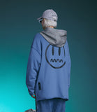 BEASTER KIRKDANG ADVENTURE CLUB GHOST FACE EMOJI STRIPED PULLOVER SWEATSHIRT - boopdo