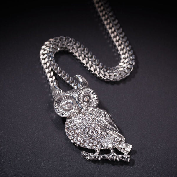 FOOGIE OWL MAGIC MONEY STAINLESS STEEL PENDANT NECKLACE - boopdo