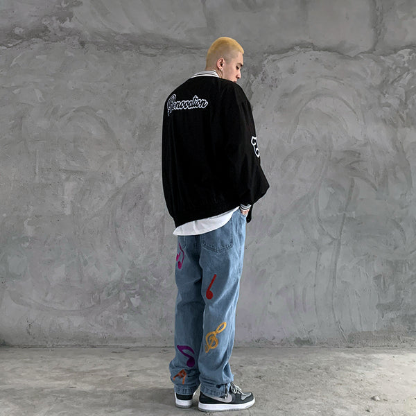 JERMO RHYMONSTER RENOVATION OLD SCHOOL BASEBALL JACKETS - boopdo