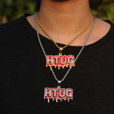 POOYO HTUG STAINLESS STEEL HIPSTER HIP HOP JEWELRY DIAMOND NECKLACE - boopdo