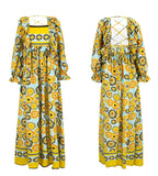 SINCE THEN FRILL DETAIL TIE BACK MAXI DRESS IN MULTI FLORAL PRINT - boopdo